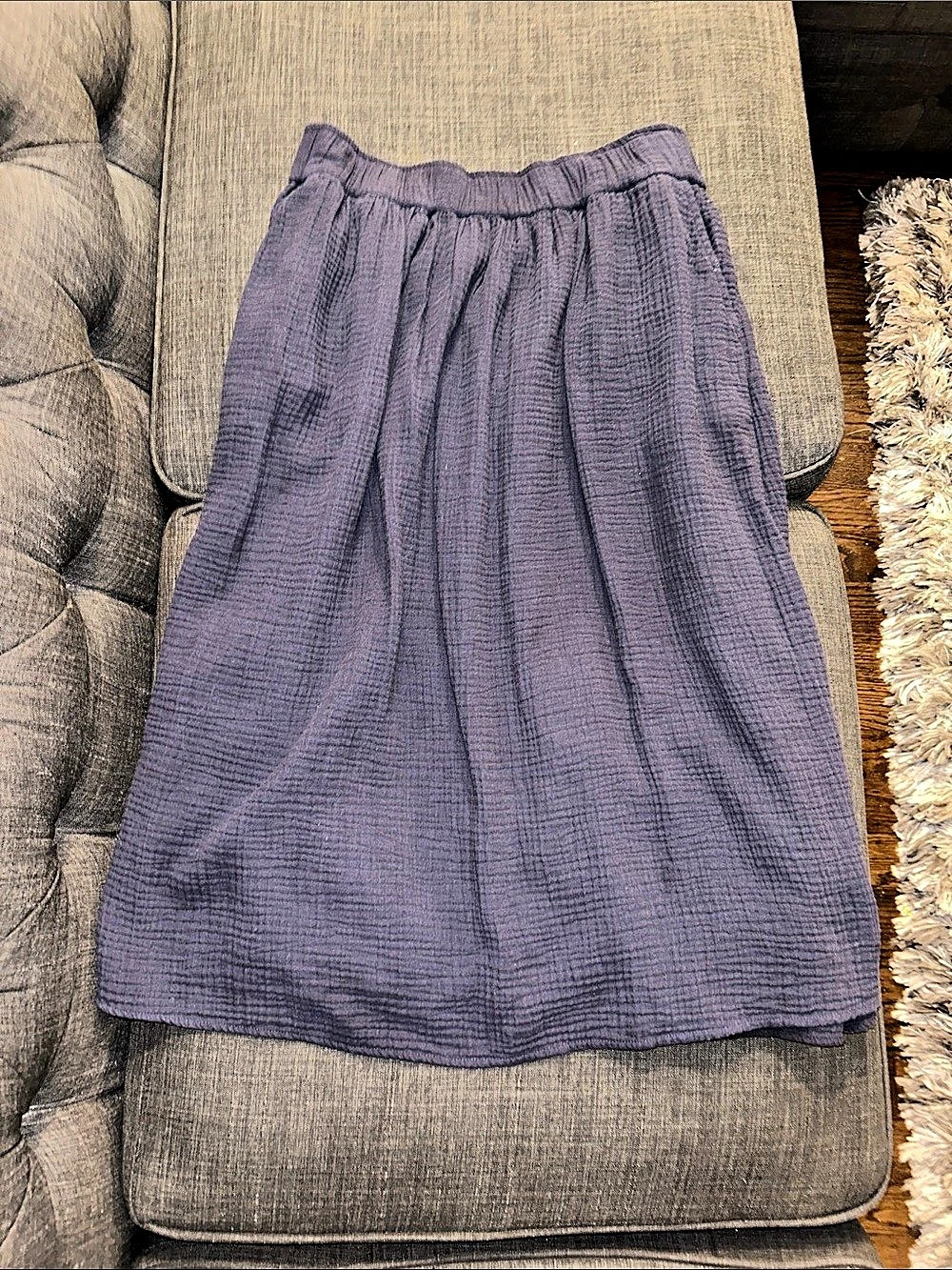 Talbots Midi Skirt in Navy Size Medium Petite Like New